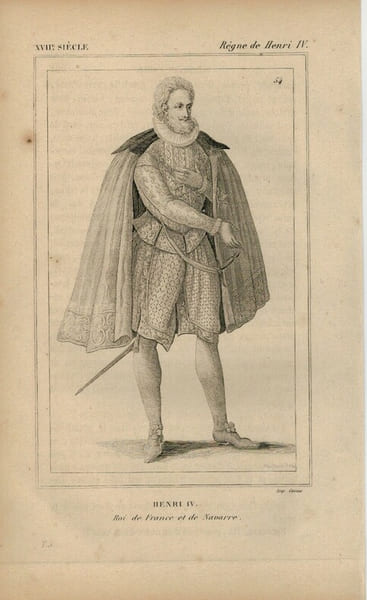 Gravure XVIIe si&egrave;cle. Henri IV, Roi de France et de Navarre