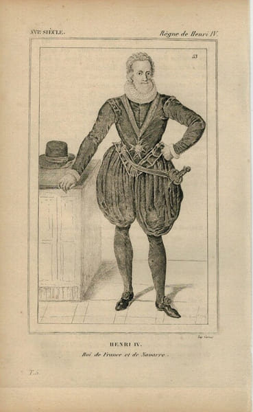 Gravure XVIIe si&egrave;cle. Henri IV, Roi de France et de Navarre