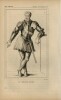 Gravure XVIe siècle. Le chevalier Bayard