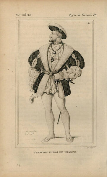 Gravure XVIe si&egrave;cle. Fran&ccedil;ois 1er, Roi de France