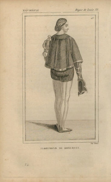 Gravure XVIe si&egrave;cle. Florimond de Robertet