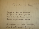 poème autographe Ivan Drouet, " l'Accordéon de Geo " . IVAN DROUET