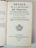 Lot de livres anciens religion. 1751. Office de la Semaine Sainte... 