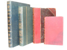 Lot de livres anciens reliures cuir. Robinson Cruso&eacute;, Hom&egrave;re, T&eacute;l&eacute;maque... 