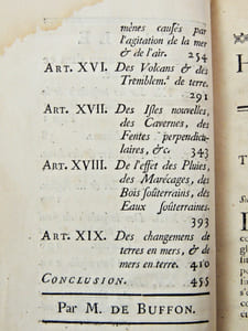 Histoire naturelle générale du Cabinet du Roi. Théorie de la Terre