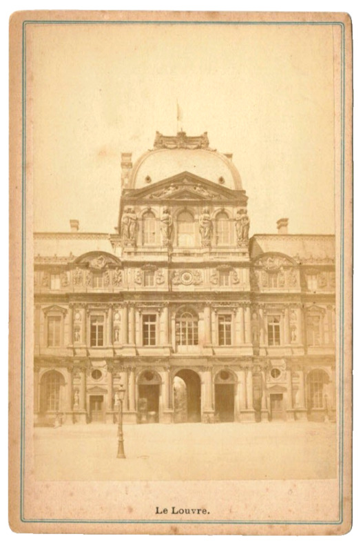 Vintage. Originale photo. Paris. Le Louvre, Pavillon de l'Horloge, vers 1857. 
