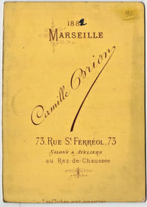 Vintage. Photographie Camille Brion. Marseille 1882. ( 73 rue Férréol)