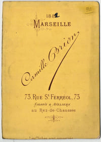 Vintage. Photographie Camille Brion. Marseille 1882. ( 73 rue Férréol)