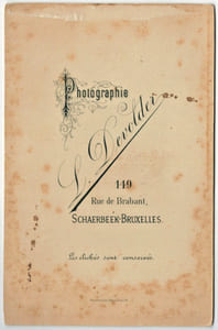 Deux hommes au bord de la mer. Photographie Devolder, Bruxelles ( Belgique) 1887