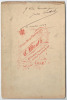 Photographie C. Mouth, Lille ( France) 1889. D&eacute;dicac&eacute;. 
