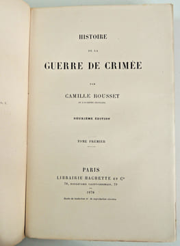 Histoire de la guerre de Crimée. 2/2vols. Camille Rousset