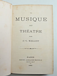 La musique au théâtre 1570 à 1862