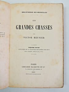 Les grandes chasses illustré de 38 gravures sur bois. 1883