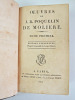 ot de livres reli&eacute;s Moli&egrave;re - Voltaire - Boileau. 1813/1816. Moli&egrave;re - Voltaire - Boileau