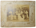 Photo du Grand Restaurant de la Terrasse ( Paris ) pr&egrave;s de l'entr&eacute;e du bois de Boulogne et du chemin de fer de ceinture. Circa 1860. 