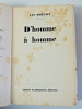 D'homme &agrave; homme. Luc Durtain