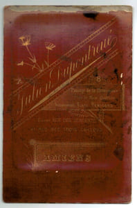 Photo albuminée de Jeanne Vuille 1860
