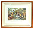 Br&eacute;sil. Lithographie couleur Rugendas. Blanchisseuses &agrave; Rio Janeiro. Johann Moritz Rugendas