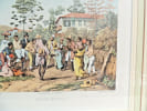 Br&eacute;sil. Lithographie couleur Rugendas. Danse Batuca. Johann Moritz Rugendas