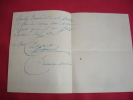 Billet/lettre autographe signé. VIRGINIE DEJAZET (1798-1875)