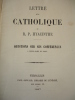 LETTRE D'UN CATHOLIQUE au R.P HYACINTHE

. 