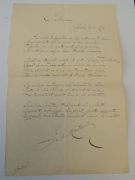 poème autographe " CALVAIRE", pour ceux de la mer, 1905. JULES DE MARTHOLD
