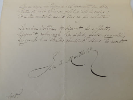 poème autographe " CALVAIRE", pour ceux de la mer, 1905. JULES DE MARTHOLD