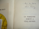 LA MARQUISE EST SORTIE. Claude Mauriac, avec envoi à François Do Luca