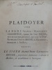 PROCES DIVORCE/ PLADOYER CONTRE LE SIEUR André Remy Catherine Bresse 1811   . 