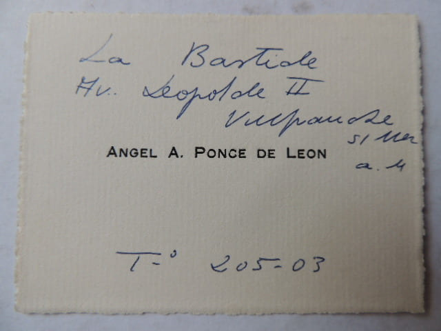 CARTE DE VISITE Angel A. Ponce de Leon Peintre contemporain. Angel A. Ponce de Leon