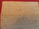 Lettre autographe Oscar d'Adelsward 1849 Député de la Meurthe /  Tabac . Oscar d'Adelsward