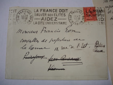 LETTRE AUTOGRAPHE de Guy Lavaud à Françis Eon. Guy Lavaud 