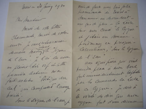 LETTRE AUTOGRAPHE Guy Lavaud à Françis Eon 1930 LAS + enveloppe timbrée. Guy Lavaud