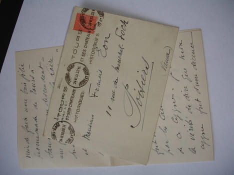 LETTRE AUTOGRAPHE Guy Lavaud à Françis Eon 1930 LAS + enveloppe timbrée. Guy Lavaud