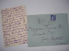 Correspondance carte Violette Rieder à Françis Eon 1938 LAS + enveloppe timbrée. Violette Rieder