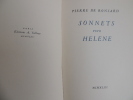SONNETS POUR HELENE. Pierre de Ronsard 