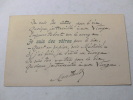 poème autographe à Albert Montreuil . JULES DE MARTHOLD 