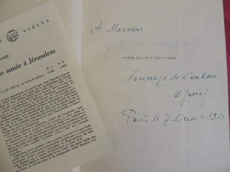 CETTE ANNÉE A JÉRUSALEM . Benjamin Coriely
Envoi de l'auteur