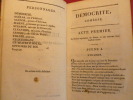 DEMOCRITE Pièce en cinq actes et en vers 1700. REIGNARD