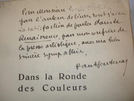 DANS LA RONDE DES COULEURS. Paul Sentenac
avec envoi et dédicace de l'auteur !
