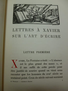 LETTRES A XAVIER SUR L'ART D’ÉCRIRE. Abel Hermant