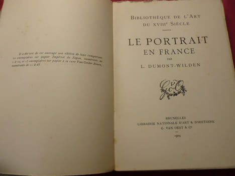 LE PORTRAIT EN FRANCE. L.Dumont-Wilden