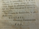 HISTOIRE DE LA DERNIÈRE RÉVOLUTION DE SUEDE

arrivée le 19 aoust 1772. Charles François Shéridan