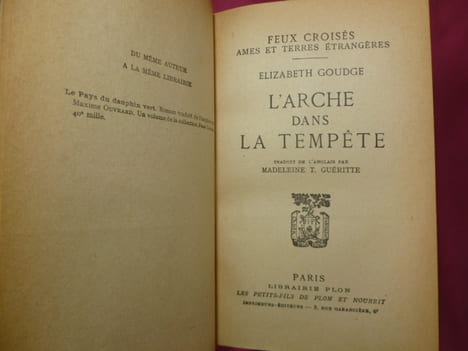 FEUX CROISES Âmes et terres étrangères
L'ARCHE DANS LA TEMPÊTE. Elizabeth Goudge