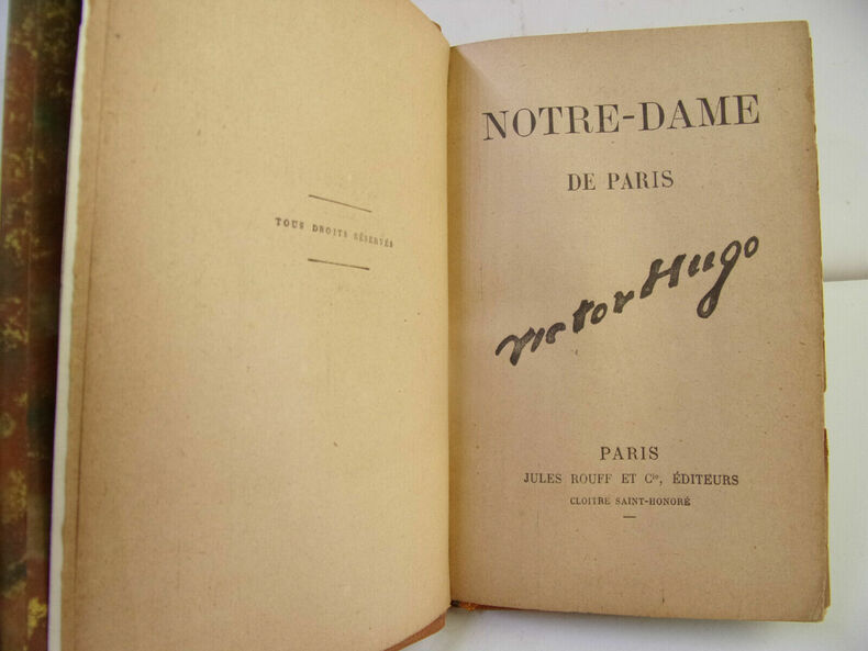 Victor Hugo - NOTRE DAME DE PARIS - Livre Rare Book