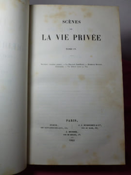 LA COMEDIE HUMAINE Scènes de la vie privée TIII. BALZAC