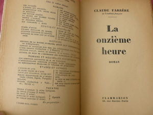 LA ONZIÈME HEURE. Claude Farrère