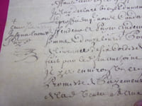 XVIe siècle / LETTRE / DOCUMENT 4 pages manuscrites SUR VELIN