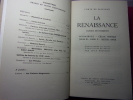 La Renaissance. Scènes historiques historiques. Etablissement du texte. Introduction et notes par Jean Mistler.. Comte de Gobineau