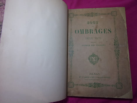 SOUS LES OMBRAGES simples récits. Alfred des Essarts